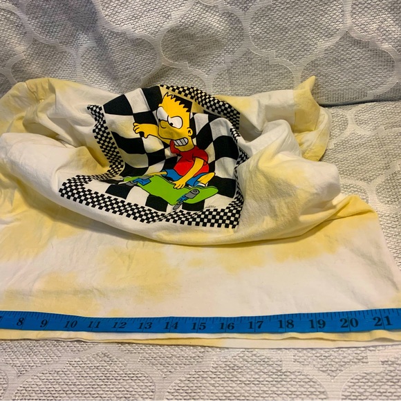 Bart Simpson- Skateboarding Yellow Tye Dye Tee Tshirt Sz:M The Simpson- unisex - Picture 7 of 12